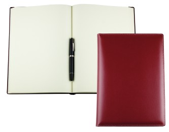 Notizbuch DIN A4 (gebunden) | Echtleder | CAMBRIDGE rot