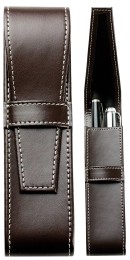 Schreibgeräteetui DUO CAMBRIDGE Top Grain Leder dunkelbraun