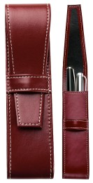 Schreibgeräteetui DUO CAMBRIDGE Top Grain Leder rot
