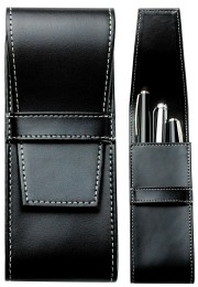 Schreibgeräteetui TRIO CAMBRIDGE Top Grain Leder schwarz
