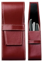 Schreibgeräteetui TRIO CAMBRIDGE Top Grain Leder rot