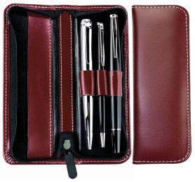 RV-Schreibgeräteetui TRIO - CAMBRIDGE Top Grain Leder - rot