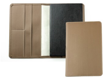 Notizbuch cirka DIN A5 Lederimitat ECO APPLE LEATHER braun