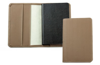 Pocket Notizbuch Lederimitat ECO APPLE LEATHER braun