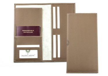 Reisebrieftasche mit RFID Schutz in Lederimitat ECO APPLE LEATHER braun