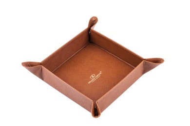 Taschenleerer SAFFIANO Lederimitat braun