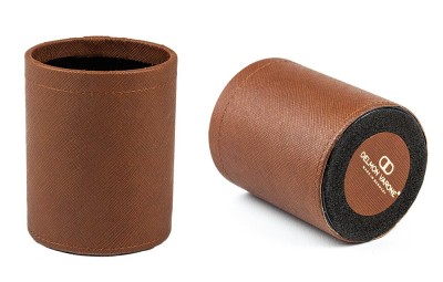 Stifteköcher SAFFIANO Lederimitat braun